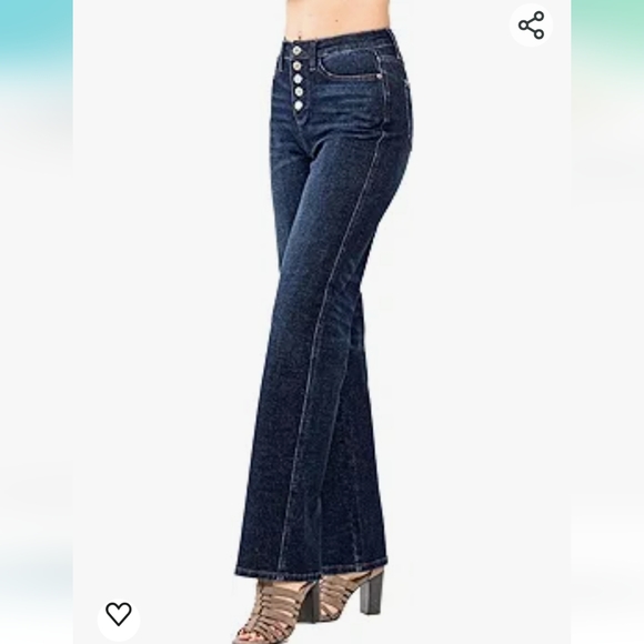 Judy Blue High Rise 5-Button Fly Straight Jeans - Picture 8 of 10